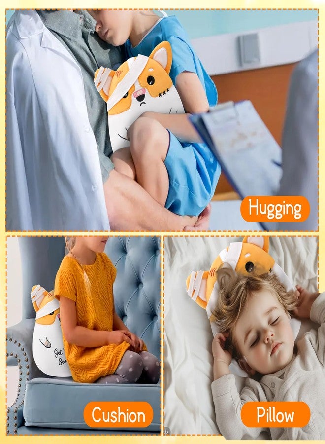 LeYoHa Get Well Soon Dog Plush - Dog Stuffed Animals Corgi Plushie Toys with Injury Bandage, Kids' Pillow Cushion, Gifts for Patient Girls Boys, 9 Inch - Image 5